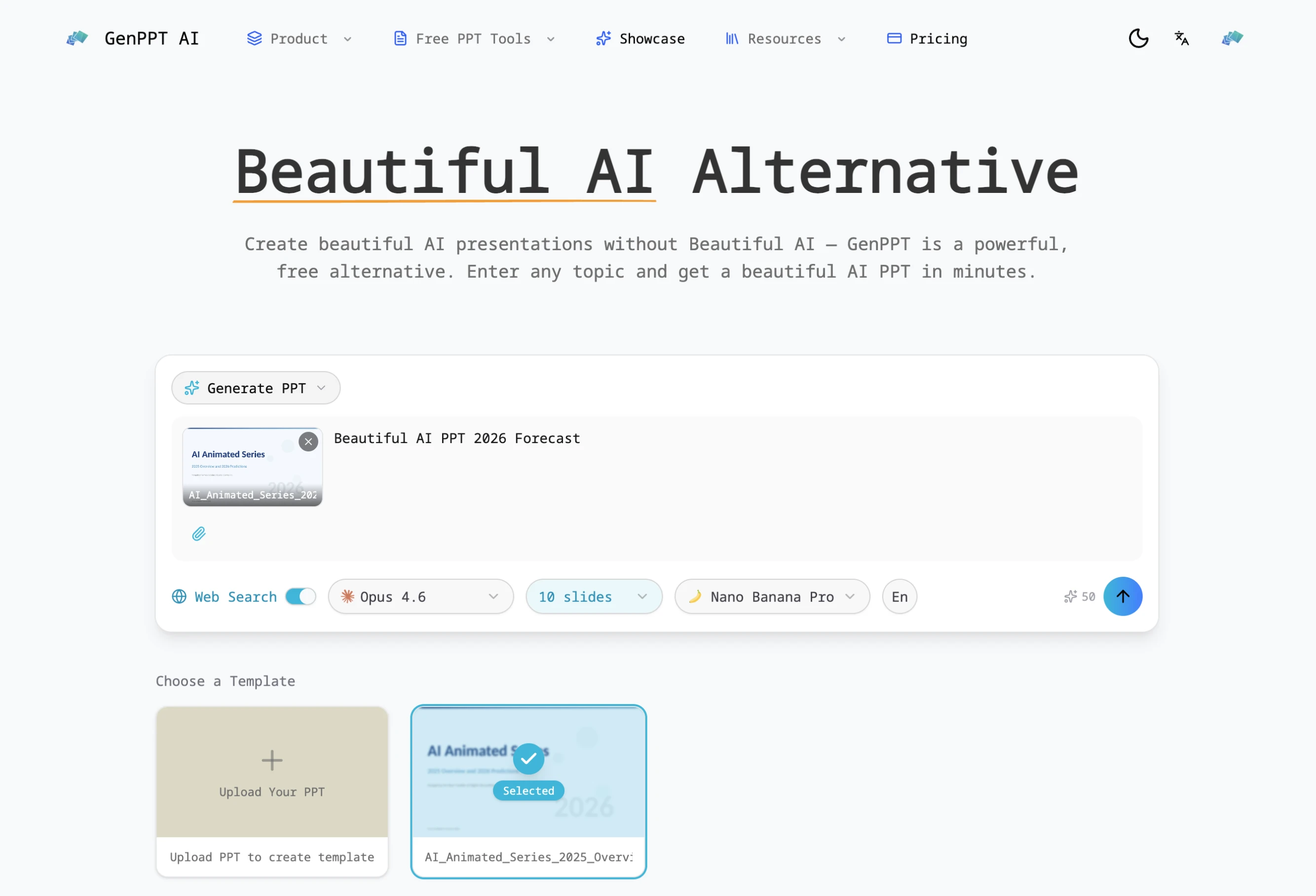 Beautiful AI Alternative - AI PPT Generator Online | GenPPT